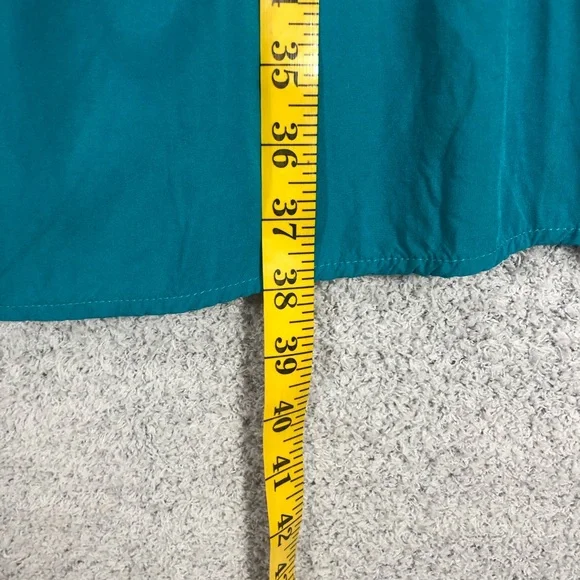 Old Navy Turquoise Sleeveless Dress Size XL Ruffle Details Flowy Lightweight - Picture 13 of 13